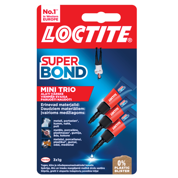 Loctite Superbond Mini Trio 3 X 1G Sekundenkleber, Sofortkleber,-image
