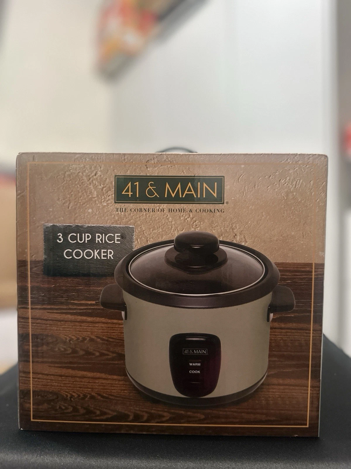 41 & Main 3 Cup Rice Cooker Rustic Green Color New In Box Free US Shipping