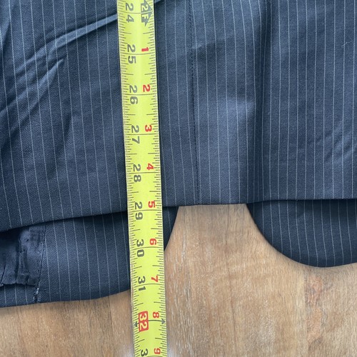 John Varvatos Single Needle Black Pinstripe Sport Jacket Mens Size 42S Slim Fit - Picture 9 of 10