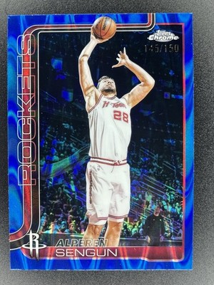 2025-26 Topps Chrome Update #38 Alperen Sengun RayWave Blue /150