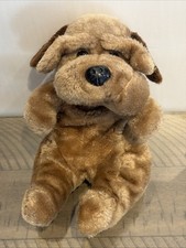 RAFFOLER Brown Dog Shar Pei Bulldog Wrinkles PLUSH PUPPY 10" 1986