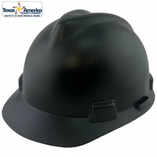 MSA V-Gard Cap Style Hard Hat - Matte Black
