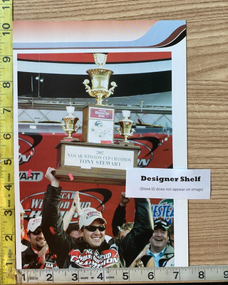 Tony Stewart NASCAR Race Team Winston Cup Trophy Win  Magazine Photograph