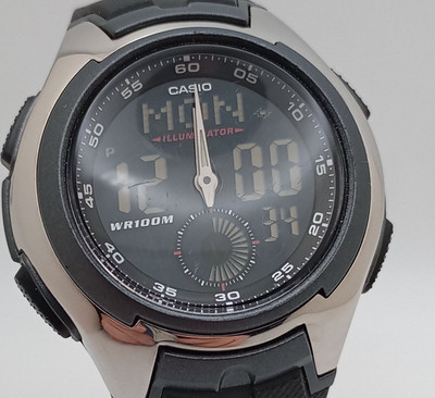 Casio AQ-160 Ana-Digi World Time WR100M Watch New Battery Tested