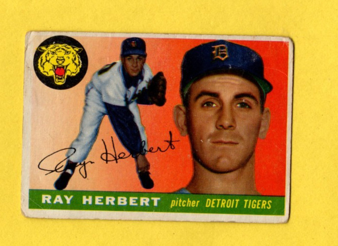 1955 Topps Ray Herbert #138 Detroit Tigers FAIR/GOOD FREE SHIPPING