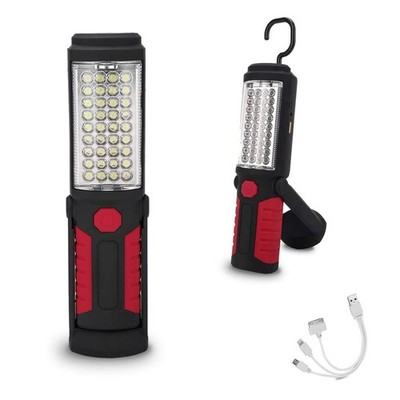 HEDAQI Rechargeable Work Light Portable LED Multi-use Magnetic Flashlight with H