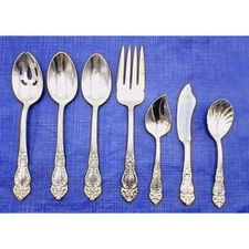 Reed Barton TIGER LILY 8 Serving Pieces 1945 Art Nouveau Silverplate Vtg