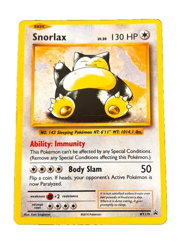 Snorlax 1999 Jungle xy179 RAW Pokémon Card