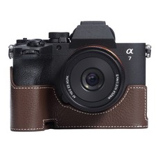 For Sony A7M5 ILCE-7M5 Handmade Genuine Leather Half Case Bag Cover