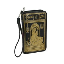 Black and Gold Beauty and the Beast Checkbook Style Fashion Wallet