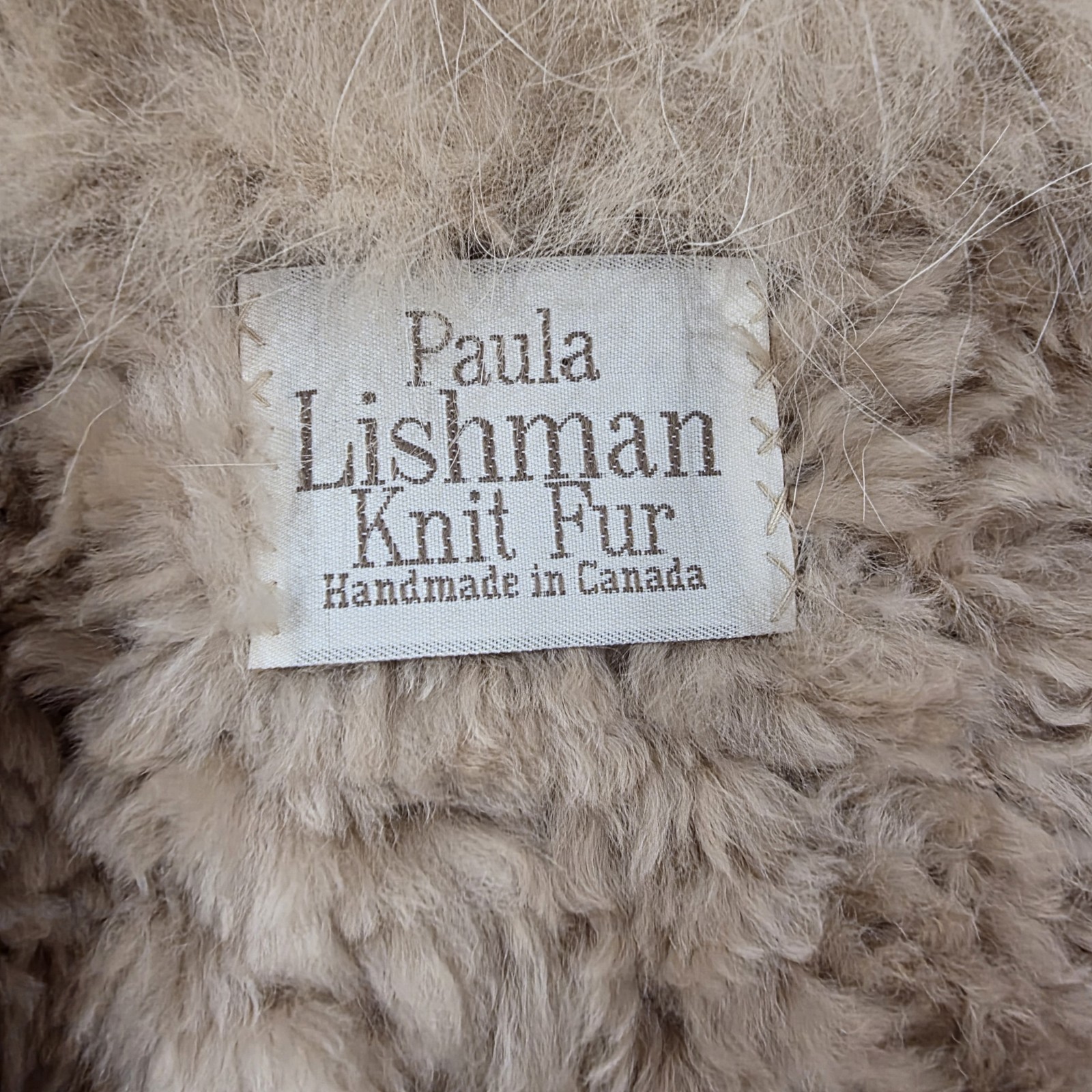 Paula Lishman Knit Fur Coat Beaver Fox Handmade Canad… - Gem