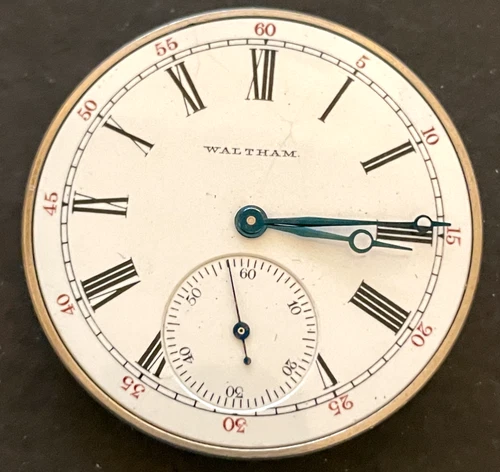 Antique 1898 Waltham 1894 240 Pocket Watch Movement Running Ticks 12s 17j USA