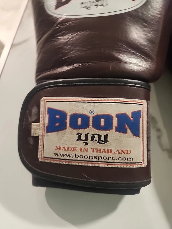 Boon Sport Muay Thai Boxing BGV 16oz Maroon Black - Image 3 of 4