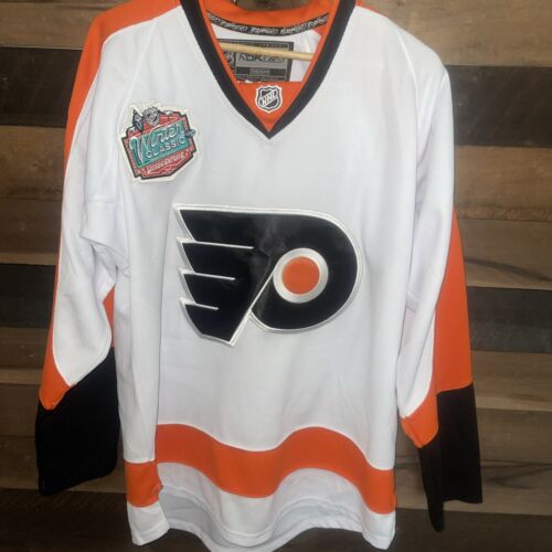 Philadelphia Flyers 2010 Winter Classic Jersey Reebok Sewn Briere Size 50 - Foto 1 di 6