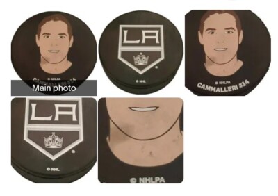 MIKE CAMMALLERI #14 NHLPA NHL OFFICIAL PLAYER PHOTO HOCKEY PUCK LA KINGS  