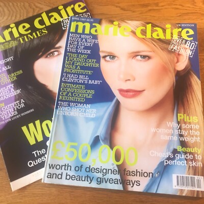 Vintage MARIE CLAIRE UK Magazine - APRIL 1997 : CLAUDIA SCHIFFER