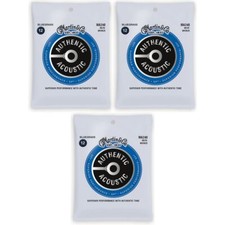 Martin MA240 Authentic Acoustic SP 80/20 Bronze Bluegrass Guitar Strings, 3-Pack