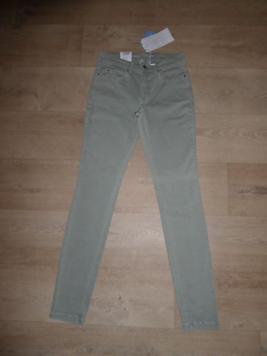 MAC DREAM SKINNY leichte Stretch Jeans Mintgrün-Khaki Gr.36 L32 **NEU** FKC5