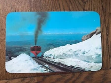 Summer Snow Banks on Pikes Peak Cog Road Colorado Postcard