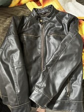 BLACK RIVET Heavy Brown Leather Jacket