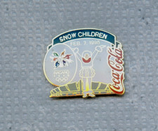 1998 Nagano Snow Children OLYMPIC Games Pin Enamel Sponsor Coca Cola