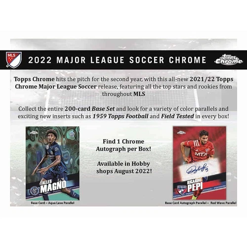 2022 Topps Major League Soccer Chrome Hobby BOX SEALED 22TOSMLSC
