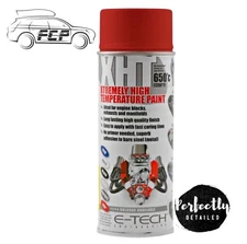 E-TECH XHT RED Extremely High Temperature Paint VHT Car Engine Exhaust 400ml