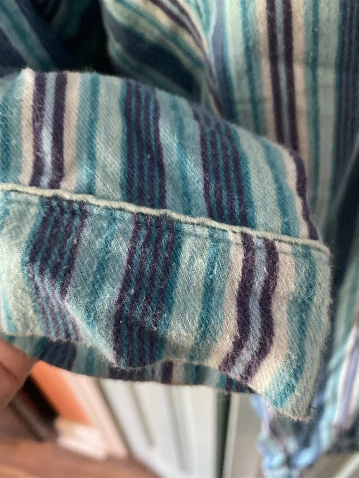 Pantalones de salón pijama de franela a rayas Cacique 18/20 Foto 3 de 4