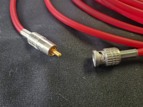 25' Canare LV-61S RED High Quality/ Studio Grade Flexible BNC/RCA Stereo Cables - Picture 2 of 3