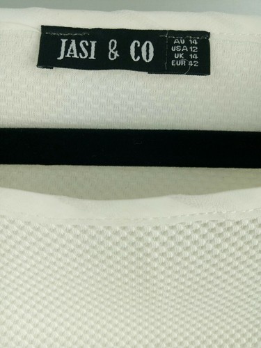 Jasi & Co White Long Sleeve Blouse Sz 14 - Picture 2 of 4