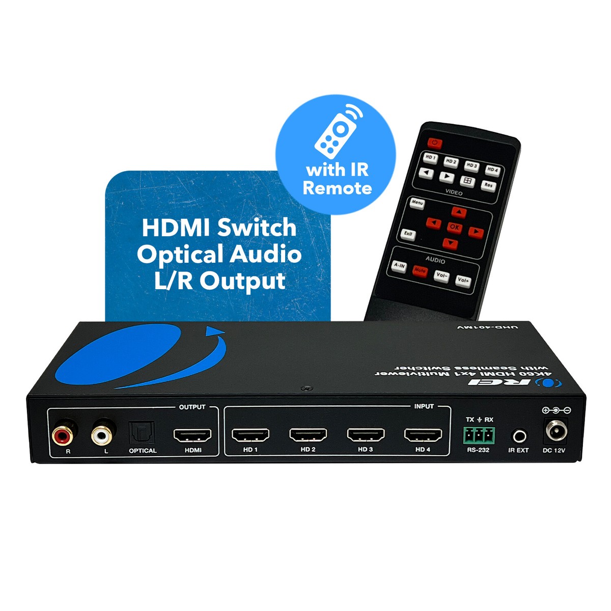 4K HDMI 4x1 マルチビューワー UHD-401MV Ultra HD 4K Quad Multi-Viewer 4x1 HDMI Seamless Switch (UHD-401MV