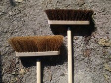 10" Sweeping Brush Handle Stiff Bassine or Soft Coco Set Shafted Yard Broom