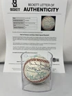 Hall Of Famers & Legends Signed Baseball Beckett LOA 21 Autos Mantle Aaron