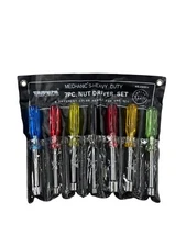 Triumph Mechanics Heavy Duty Nut Driver Set 7 Pcs  Different Color Handle NEW