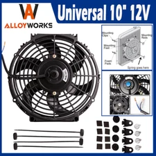 10 INCH PUSH/PULL 12V 90W COOLING THERMOST ELECTRIC RADIATOR FAN & MOUNTING KITS