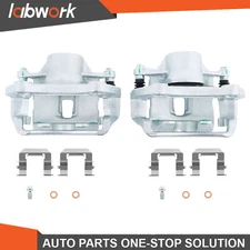 Labwork 2Pcs Disc Brake Caliper w/ Bracket for Chevrolet Camaro 2010-2015 Front