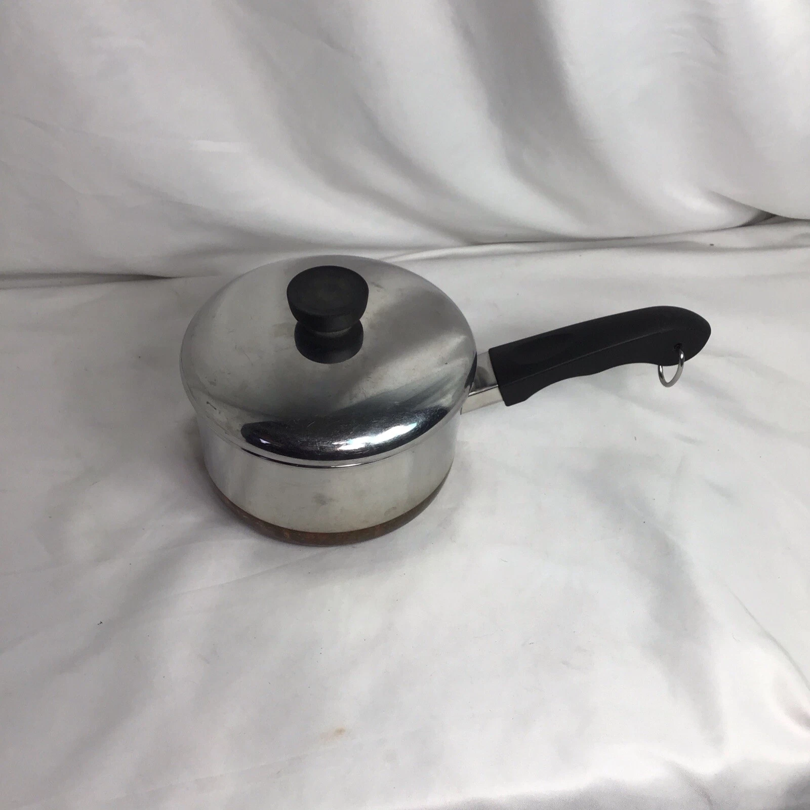 Vintage Revere Ware 1.5 Quart Sauce Pan Copper Clad Bottom With Lid