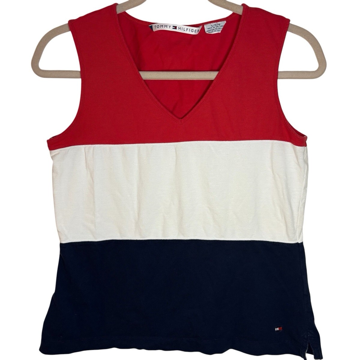 Vintage Tommy Jeans Tommy Girl Tank Top Hilfiger Women's Large Red