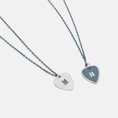ユンギBTS SUGA アーティストメイド シルバー BTS SUGA YOONGI PICK NECKLACE SILVER BLACK Artist Made