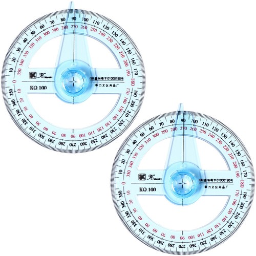 2 Pcs Multifunction Drawing Ruler Measuring Protractor Compass eBay