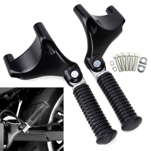 Rear Passenger Foot Pegs Pedal Mount Fit For Harley Sportster XL883 1200 04-13 - Picture 2 of 13
