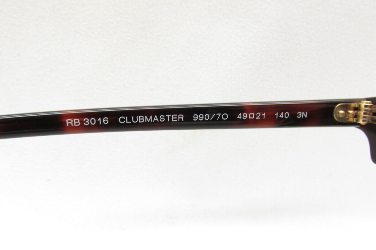 RAY-BAN CLUBMASTER RB3016 990/7O EYEGLASSES FRAMES ITALY 49 RAY-BAN CLUBMASTER RB3016 990/7O EYEGLASSES FRAMES ITALY 49