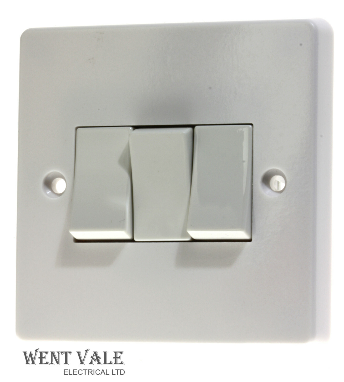Crabtree Capital Series 4000  4173 White Moulded 10ax Three Gang Two Way Switch