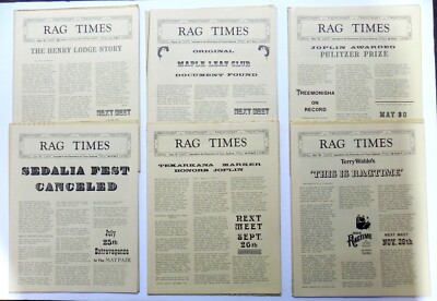 RAG TIMES Maple Leaf Club Members TRADITIONAL JAZZ 12p Newsletters by year 76-79
