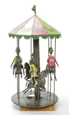 Manuel Felguerez vintage children riding on carousel metal brutalist sculpture 