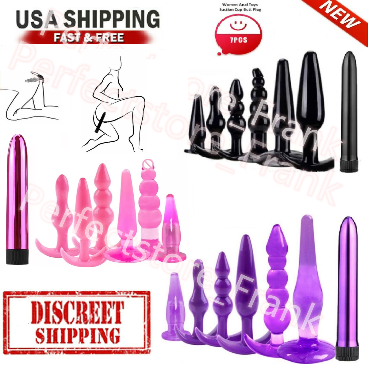 VIBRATING BUTT PLUG-ANAL-SEX-TOY-WOMEN-Men-COUPLES-ADULT-DILDO-MASSAGER-Gift  | eBay