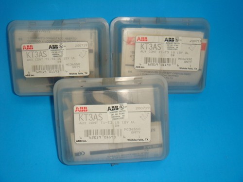 1 NEW ABB KT3AS AUX. CONT. T1-T3, 1Q, 1SY, UL, NEW IN FACTORY PACKAGING - Picture 2 of 8