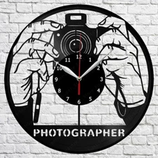 Photographer Vinyl Record Wall Clock Home Fan Art Decor 12'' 30 cm 5737