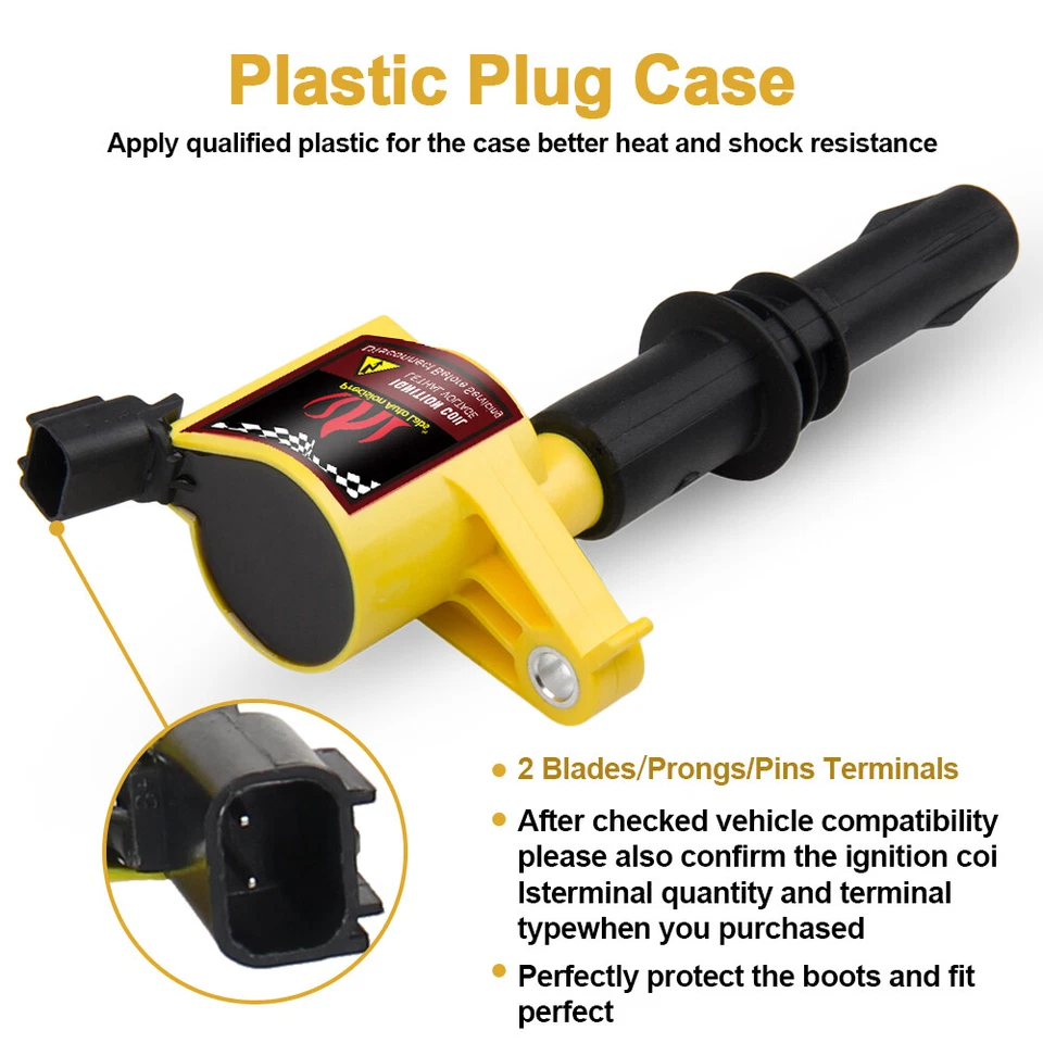 8 Ignition Coil&Spark Plugs Set For 2006-08 Lincoln Mark LT Mercury 4.6L 5.4L V8 - Imagem 3 de 4