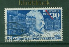 Bund Mi #  116 IX gestempelt Plattenfehler Heinrich von Stephan UPU (54287)